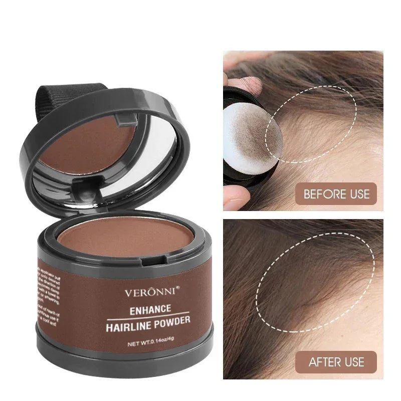 14 Color Hair Line Powder Black Root Up Natural Instant Waterproof Hairline Shadow Concealer Coverage Paint Repair Fill In Hair - Luvia