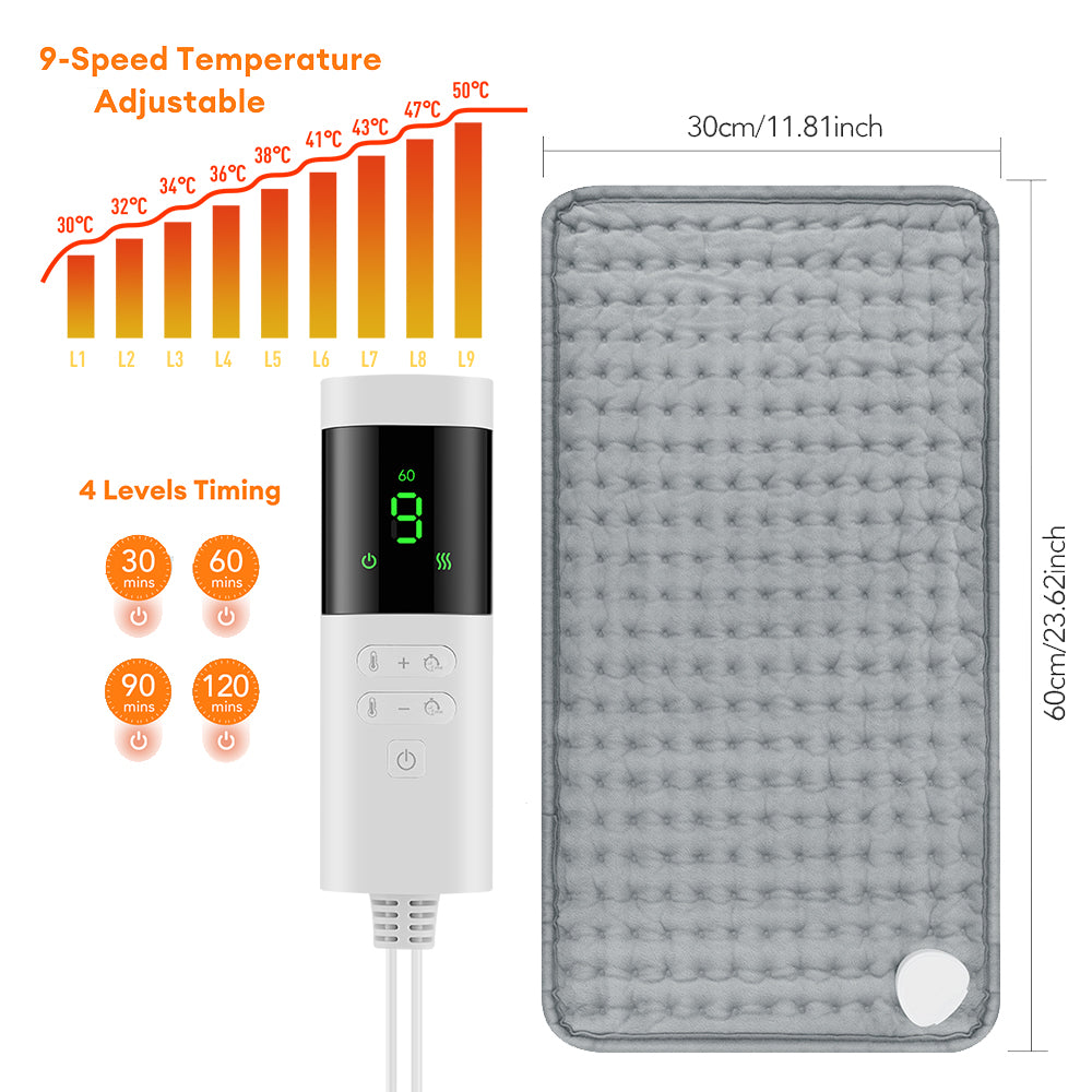 Electric Heating Pads for Back Neck Shoulder Relief Home Sofa Office Desktop Winter Warm Blanket Auto-Off Machine Washable Mat