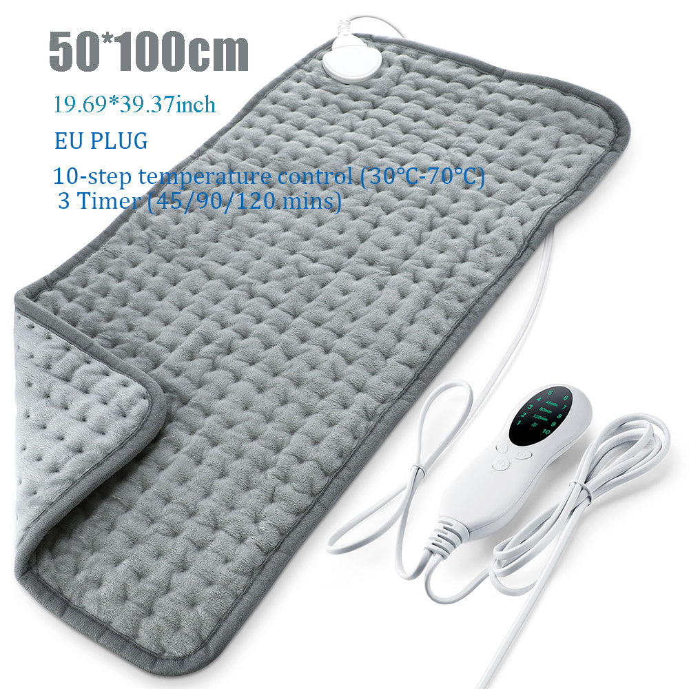 Electric Heating Pads for Back Neck Shoulder Relief Home Sofa Office Desktop Winter Warm Blanket Auto-Off Machine Washable Mat