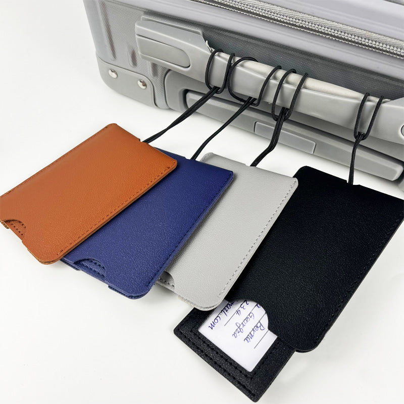 Pu Leather Luggage Tags Women Man Suitcase Bag Bag Tags for Luggage Name ID Address Holder Baggage Label Travel Accessories