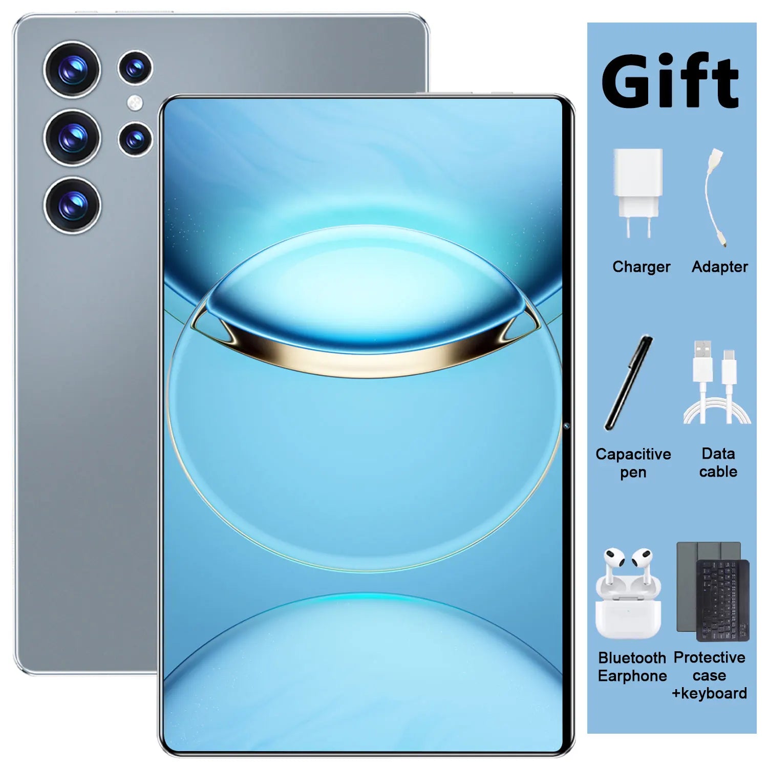 5G Big HD screen 10.36-inch Tablet Android 16GB RAM 1TB ROM 20000mAh Android 13.0 14 Core Tablet PC Type-C Dual Camera 16MP+32MP Dual SIM card Network WIFI Bluetooth GPS WPS Office Gifts