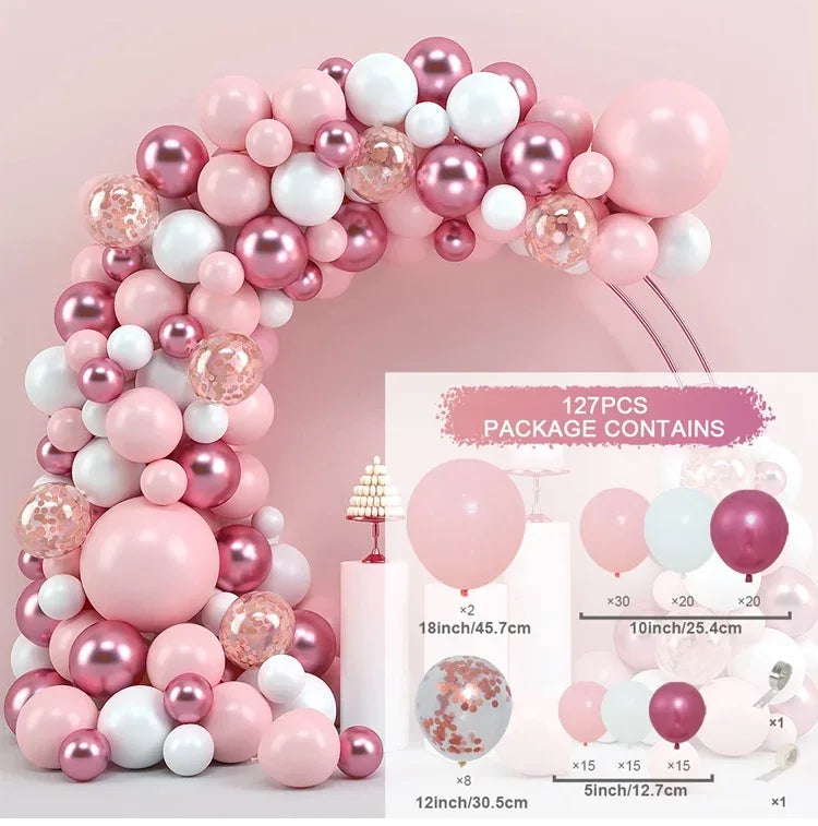 Balloon Garland Arch Kit Birthday Party Decoration Girl Birthday Foil Balloon Baby Shower Decor Globos Wedding Party Supplies - Luvia