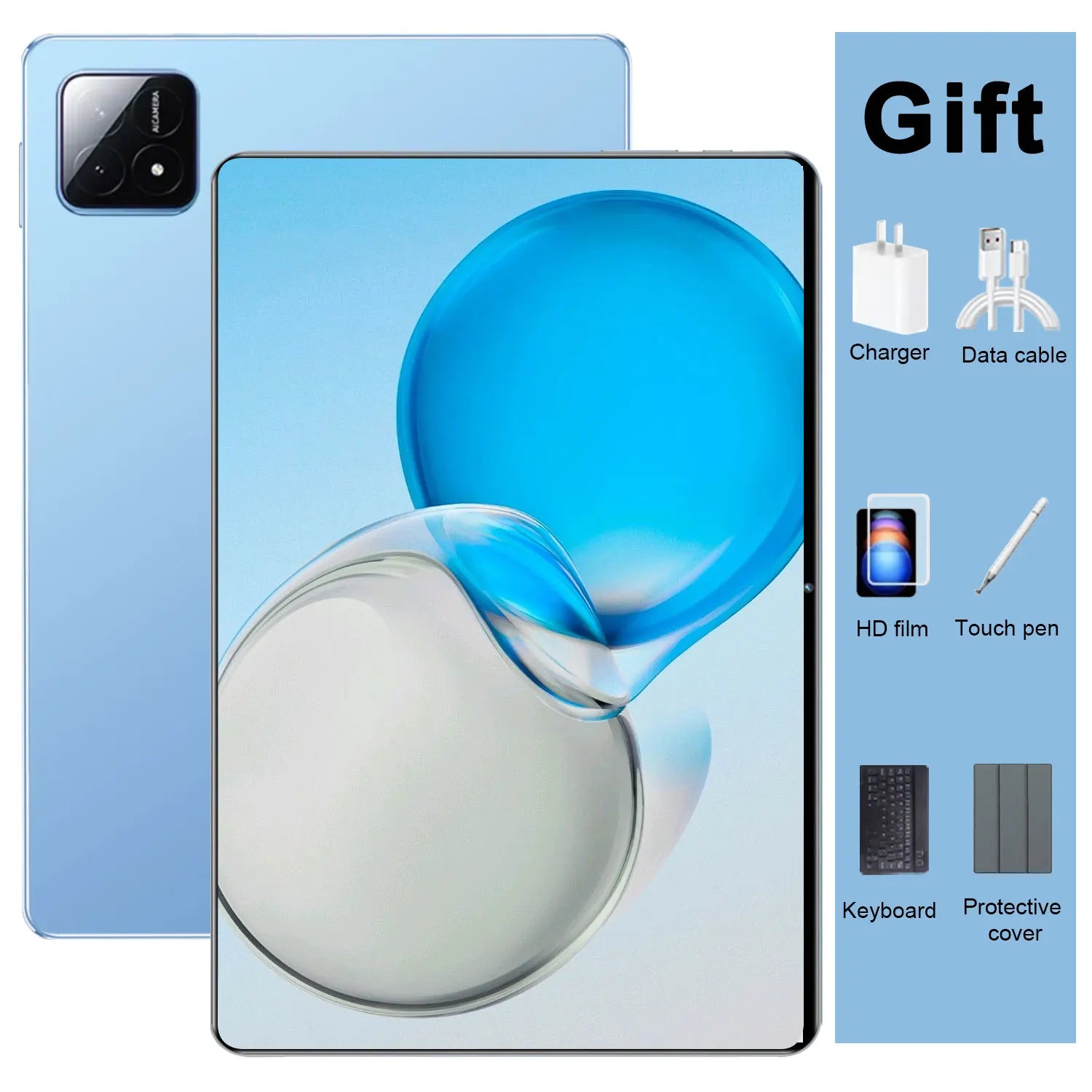 5G Big HD screen 10.36-inch Tablet Android 16GB RAM 1TB ROM 20000mAh Android 13.0 14 Core Tablet PC Type-C Dual Camera 16MP+32MP Dual SIM card Network WIFI Bluetooth GPS WPS Office Gifts