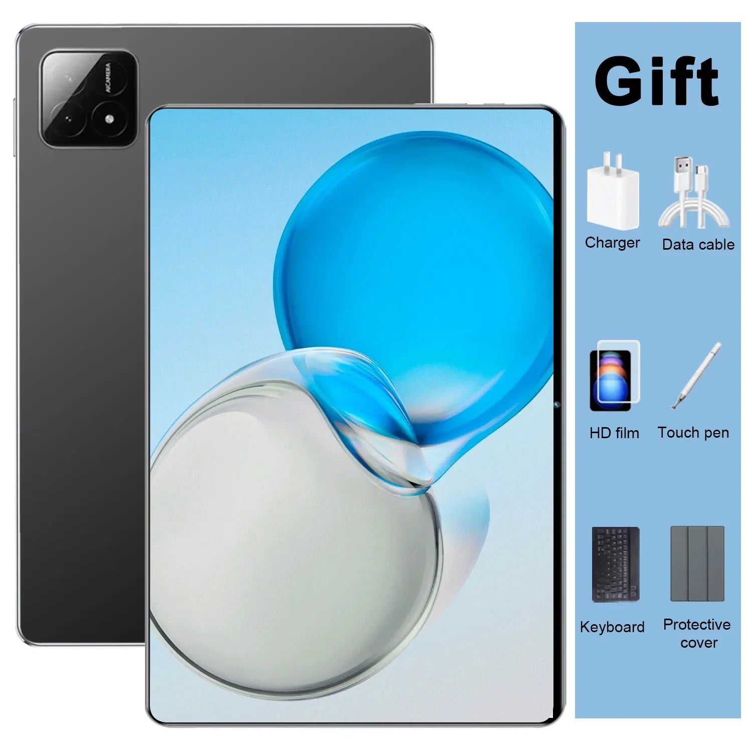 5G Big HD screen 10.36-inch Tablet Android 16GB RAM 1TB ROM 20000mAh Android 13.0 14 Core Tablet PC Type-C Dual Camera 16MP+32MP Dual SIM card Network WIFI Bluetooth GPS WPS Office Gifts