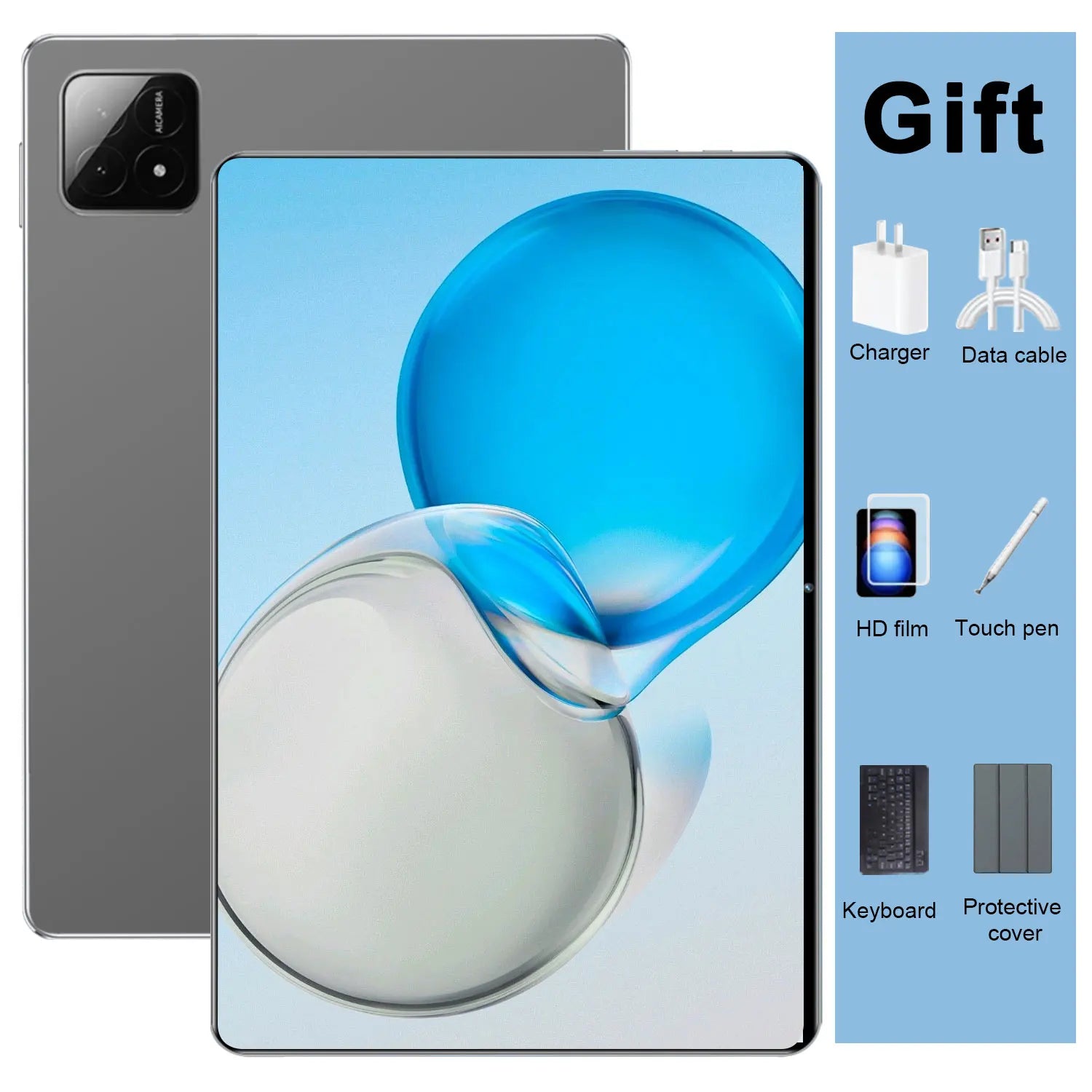 5G Big HD screen 10.36-inch Tablet Android 16GB RAM 1TB ROM 20000mAh Android 13.0 14 Core Tablet PC Type-C Dual Camera 16MP+32MP Dual SIM card Network WIFI Bluetooth GPS WPS Office Gifts