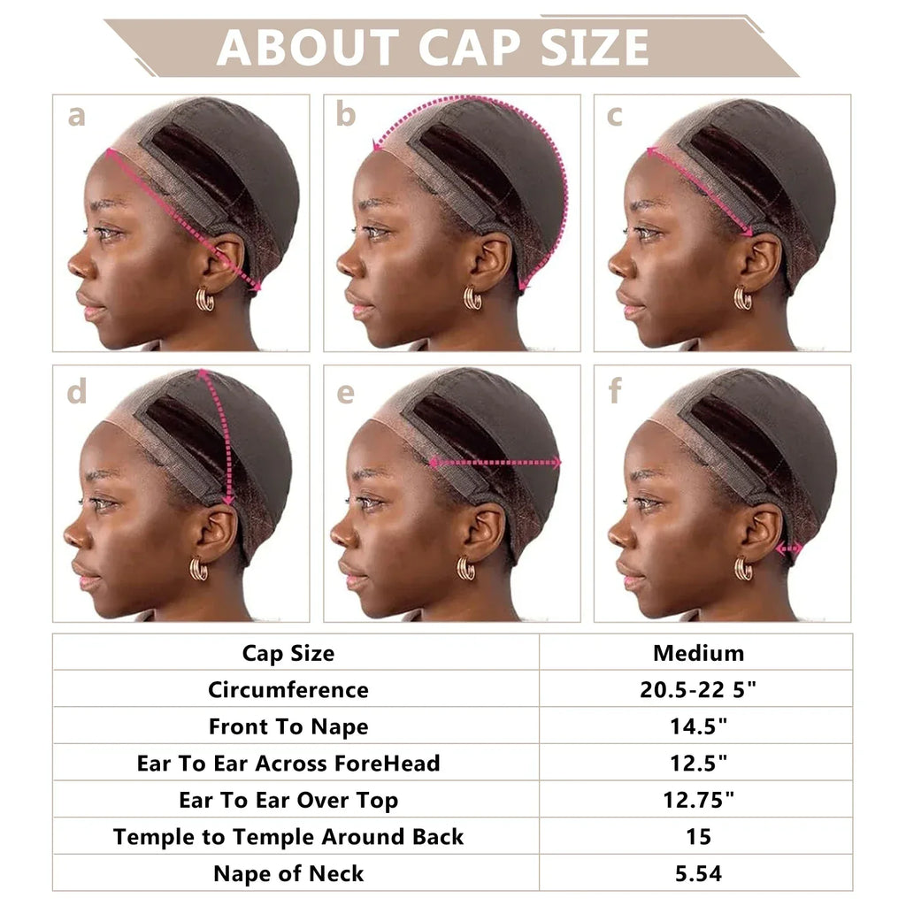 Wig Cap with Grip Band for Keeping Wigs in Place, More Full Cap-wide Transparent Lace for Lace Front Wigs - Luvia