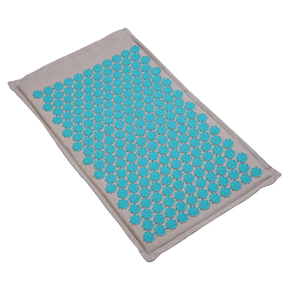 Lotus Spike Acupressure Mat Cushion Nature Linen Coconut Palm Back Neck Foot Massage Indoor Home Fitness Pillow Gym Mat Home - Luvia
