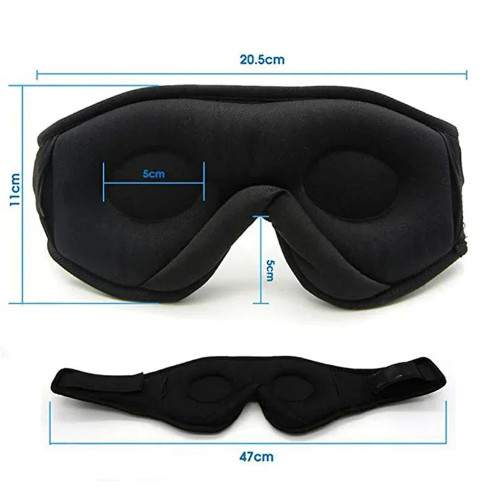 Mask For Sleep Headphones Bluetooth 3D Eye Mask Music Play Sleeping Headphones with Built-in HD Speaker - Luvia