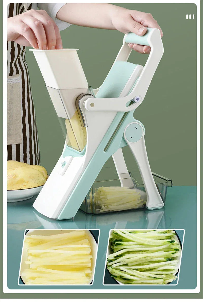Vegetable Cutter Manual Food Chopper Fruit Potato Cucumber Carrot Meat Slicer Professional Food Shredder Fruit Vegetable Tools - Luvia
