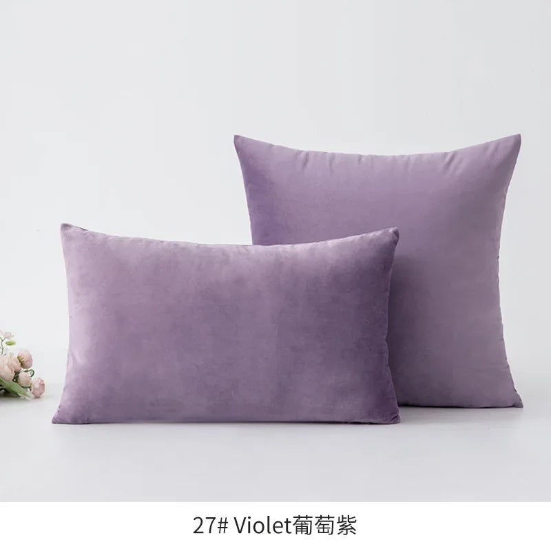 Super Soft Cushion Cover Velvet Pillow Cover For Sofa Living Room Housse De Coussin 30x50cm Decorative Pillows Nordic Decoration - Luvia