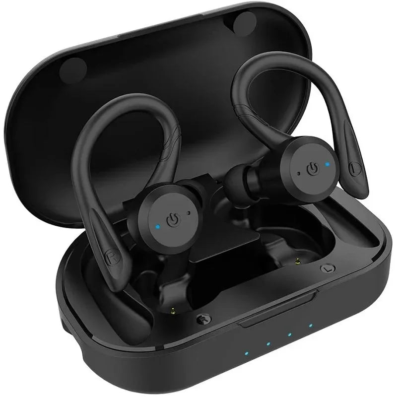 20 Hours Play time Swimming Waterproof Bluetooth Earphone Dual Wear Style Sport Wireless Headset TWS Ipx7 Earbuds Stereo - Luvia
