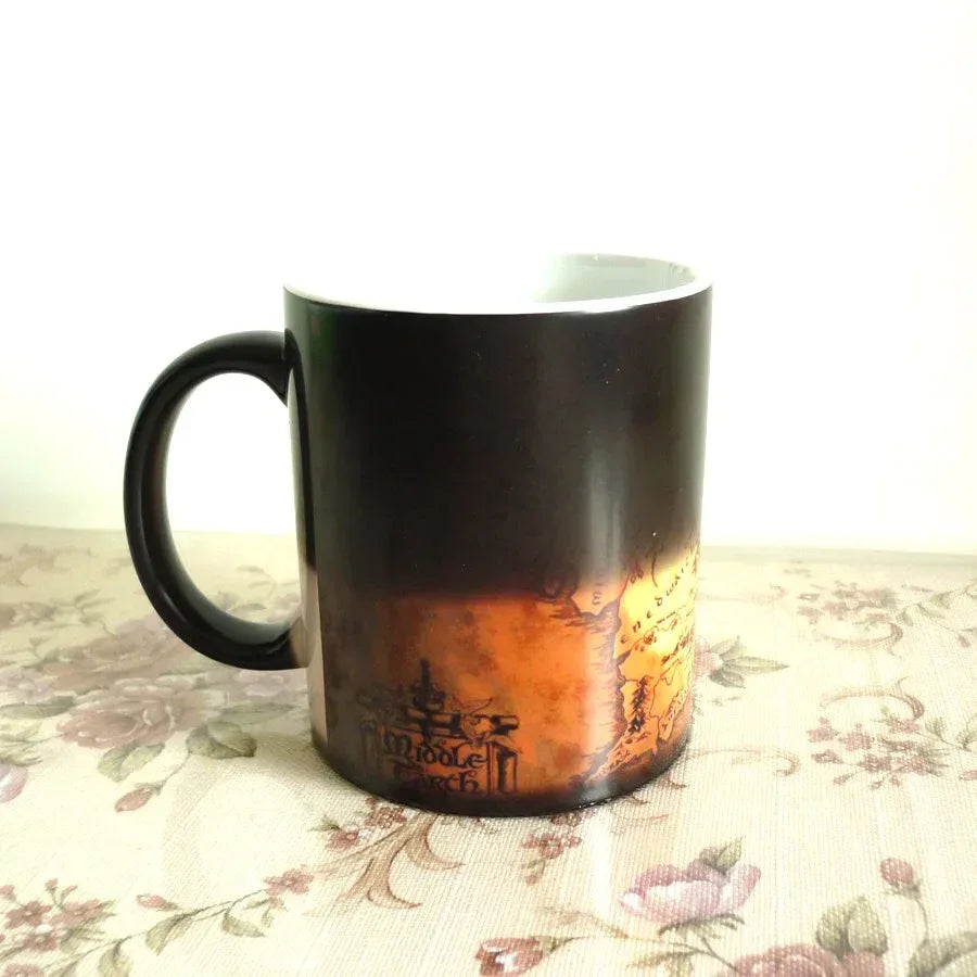 Creative Map Magic Mug Hot Drink Cup Color Changing Mug Marauders Map Coffee Tea Milk Mugs Novelty Gifts - Luvia