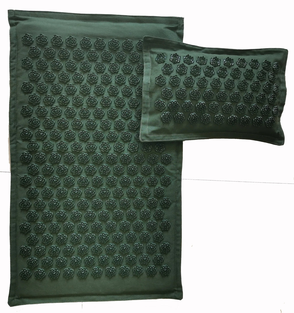 Lotus Spike Acupressure Mat Cushion Nature Linen Coconut Palm Back Neck Foot Massage Indoor Home Fitness Pillow Gym Mat Home - Luvia