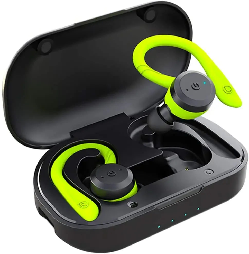 20 Hours Play time Swimming Waterproof Bluetooth Earphone Dual Wear Style Sport Wireless Headset TWS Ipx7 Earbuds Stereo - Luvia