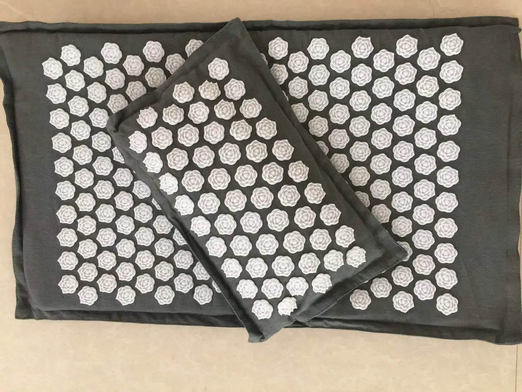 Lotus Spike Acupressure Mat Cushion Nature Linen Coconut Palm Back Neck Foot Massage Indoor Home Fitness Pillow Gym Mat Home - Luvia