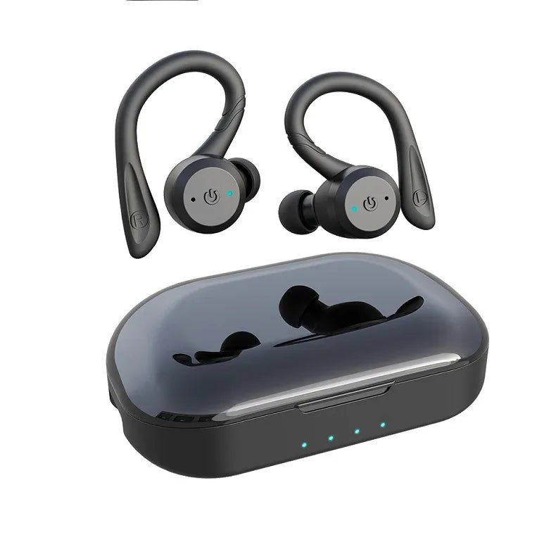 20 Hours Play time Swimming Waterproof Bluetooth Earphone Dual Wear Style Sport Wireless Headset TWS Ipx7 Earbuds Stereo - Luvia