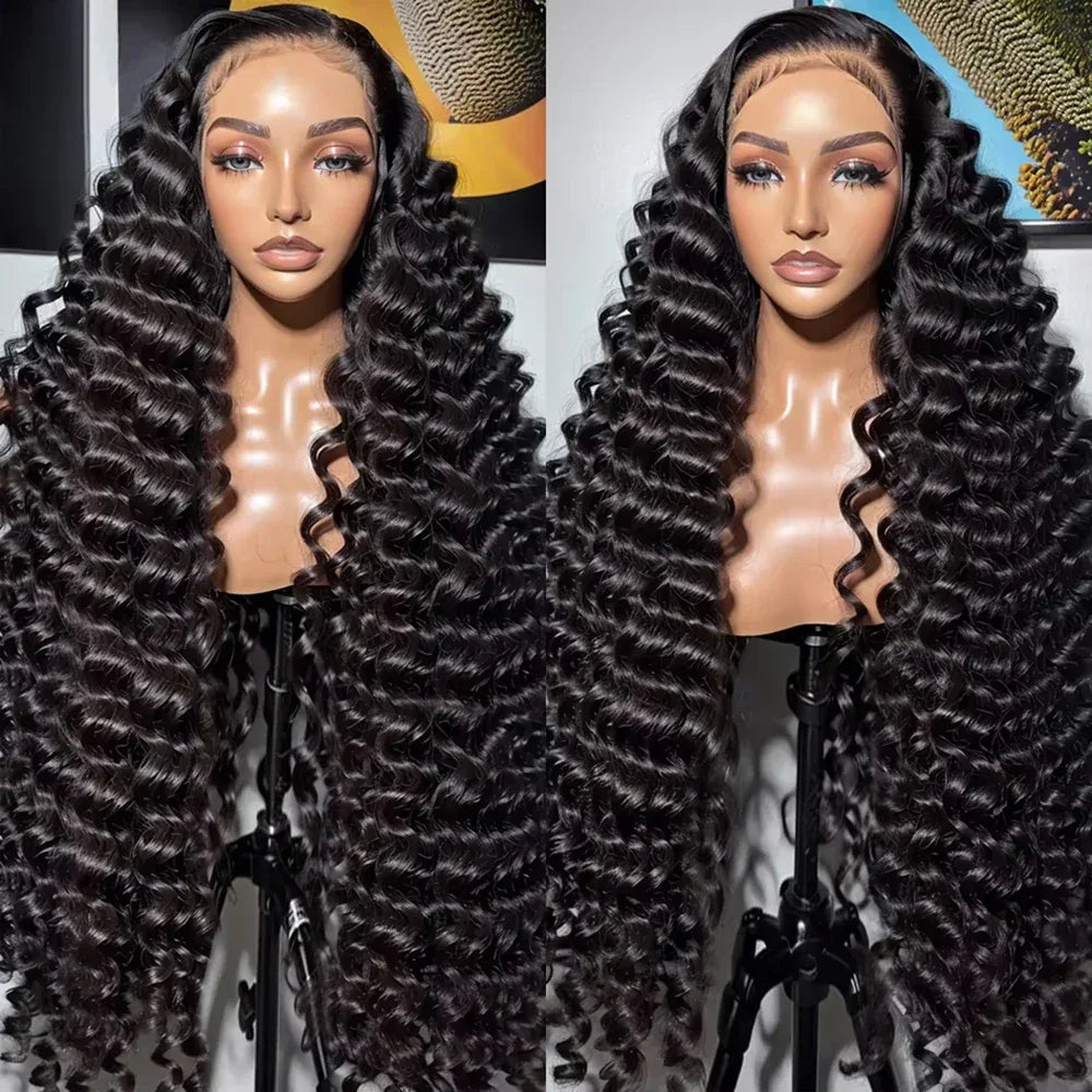 300 Density Loose Deep Wave 13x6 Hd Lace Front Human Hair Wig For Women Brazilian Curly Glueless Wigs On Clearance Sale 30 inch - Luvia