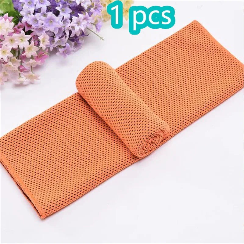 1-10pcs Cooling Towel Instant Relief Microfiber Cool Towels Chilling Neck Wrap Ice Cold Rags Sports Fitness Camping Hiking - Luvia
