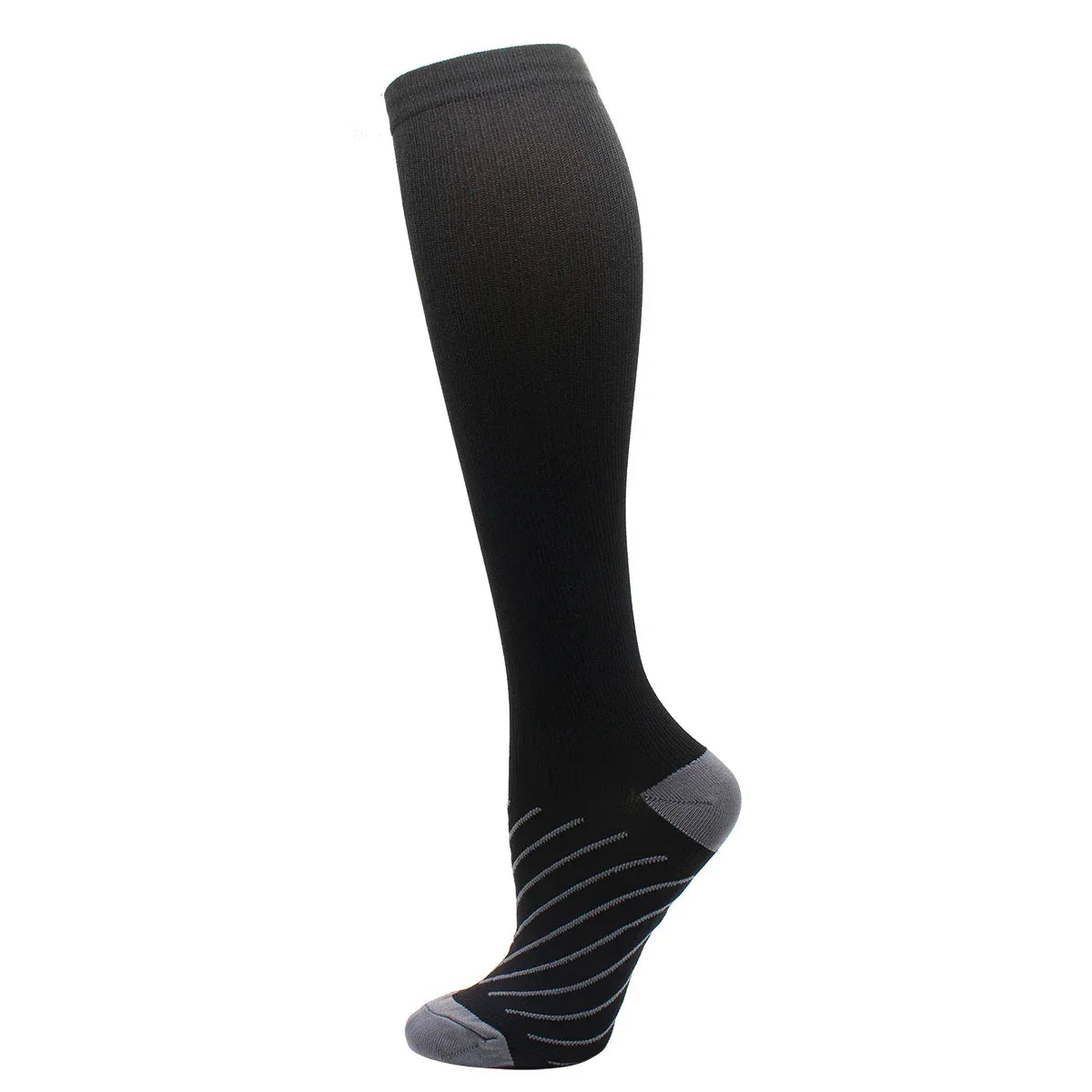 6 Pairs Women and Men Copper Black Compression Socks Anti-Fatigue Pain Relief Graduated Compression 15-20mmHg Sport Socks - Luvia
