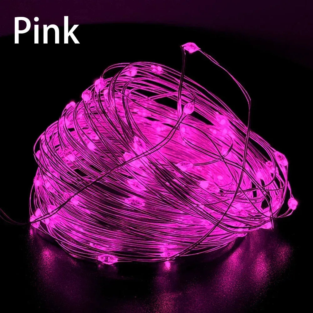 Fairy Light String Led Copper Wire String Light 1/2/3/5/10/30M USB/Battery Powered For Bedroom Garden Party Wedding Decoration - Luvia