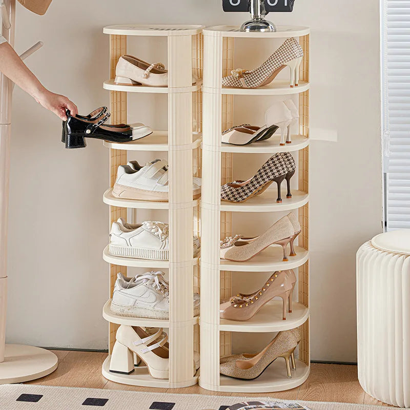 Multi layer shoe rack, space saving, household simple shoe cabinet, economical, door crevice, large capacity storage rack
