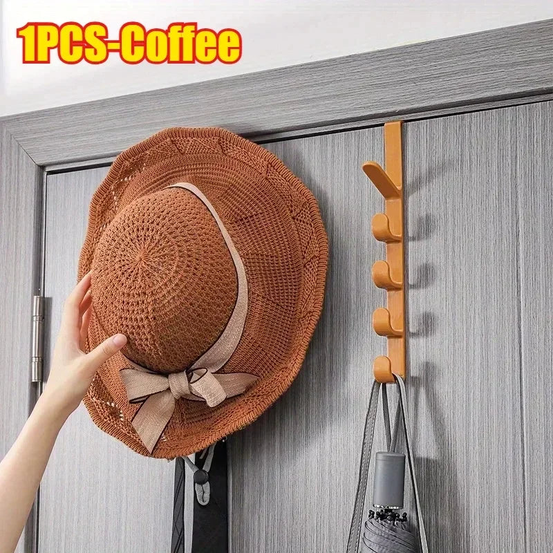 1pcs Bedroom Door Hanger Clothes Hanging Rack Over The Door Plastic Home Storage Organization Hooks, Purse Holder for Bags Rails