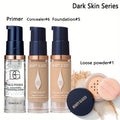 4pcs/set Magic Face Makeup Kit Natural Moisturizing Primer Long Lasting Waterproof Concealer Foundation Travel Face Makeup Set