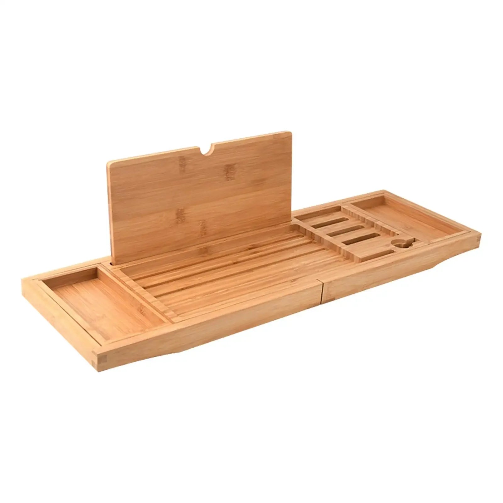 Bathtub Tray Bath Caddy Tray for Tub with Slots Holds Book,Phone ,Soap 23.62''-34.25'' Bath Tray Bathtub Stand Holder - Luvia