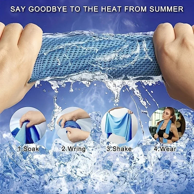 Instant Cooling Sports Towels - Reusable Ice Towels for Gym Running Camping Yoga, Quick-Dry, Portable Chill Towel for Outdoor - Luvia