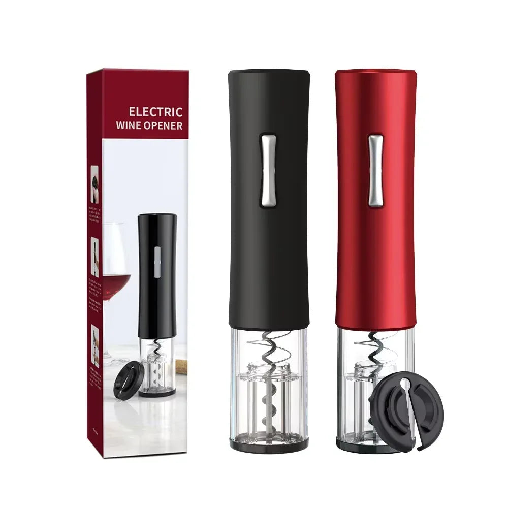Electric Bottle Opener with Foil Cutter Corkscrew Wine Accessories Smart Automatic Wine Opener Kitchen Appliance - Luvia