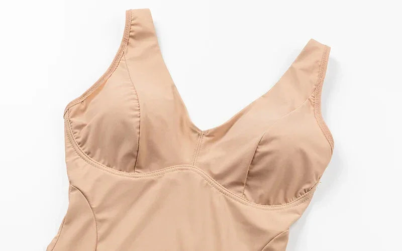 Shapewear Bodysuit Thong Body Shaper for Women Waist Trainer Corset Deep V Neck Slimming Underwear Built-in Bra Camisoles Tops - Luvia