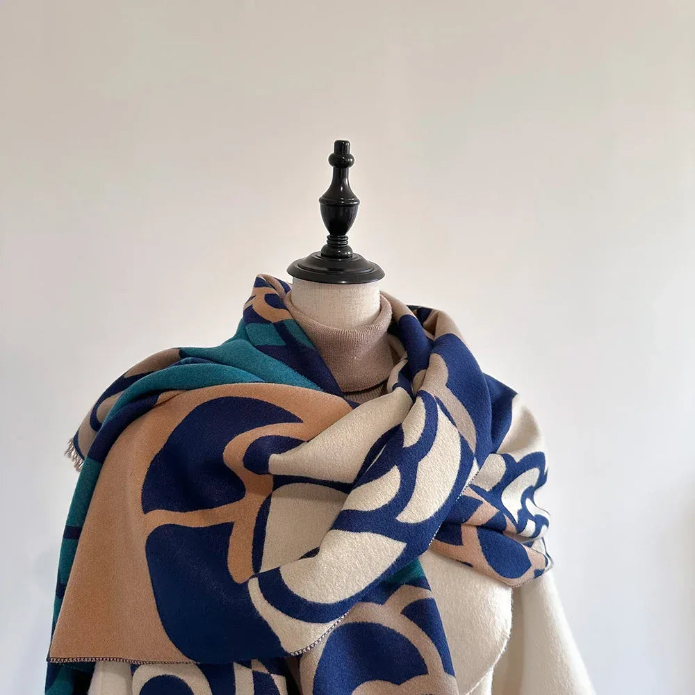 Cashmere Scarf for Women Thick Warm Winter Blanket Brand Female Luxury Quality Shawl Wrap Bufanda 2024 Poncho Echarpe Pashmina - Luvia