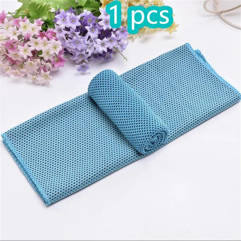 1-10pcs Cooling Towel Instant Relief Microfiber Cool Towels Chilling Neck Wrap Ice Cold Rags Sports Fitness Camping Hiking - Luvia