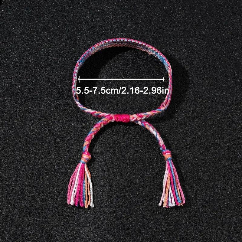 12Pcs/set The Bohemian woven bracelet is adjustable for both men and women - Luvia