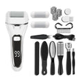 Electric Callus Remover Professional Foot File Grinder Pedicure Machine Rechargeable Heel Cracked Dead Skin Scrubber 3 Heads - Luvia