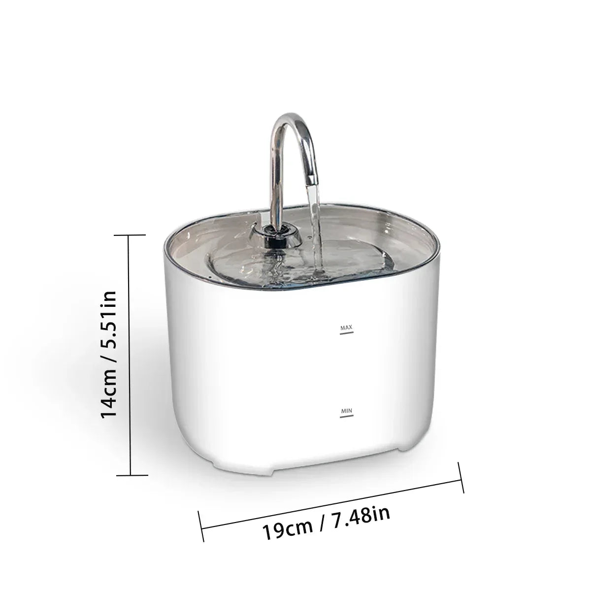 Cat Water Fountain Pet Water Fountain for Cats Inside 1Filters&Ultra-Quiet Pump 2.2L/73oz Dog Pet Water Fountain - Luvia