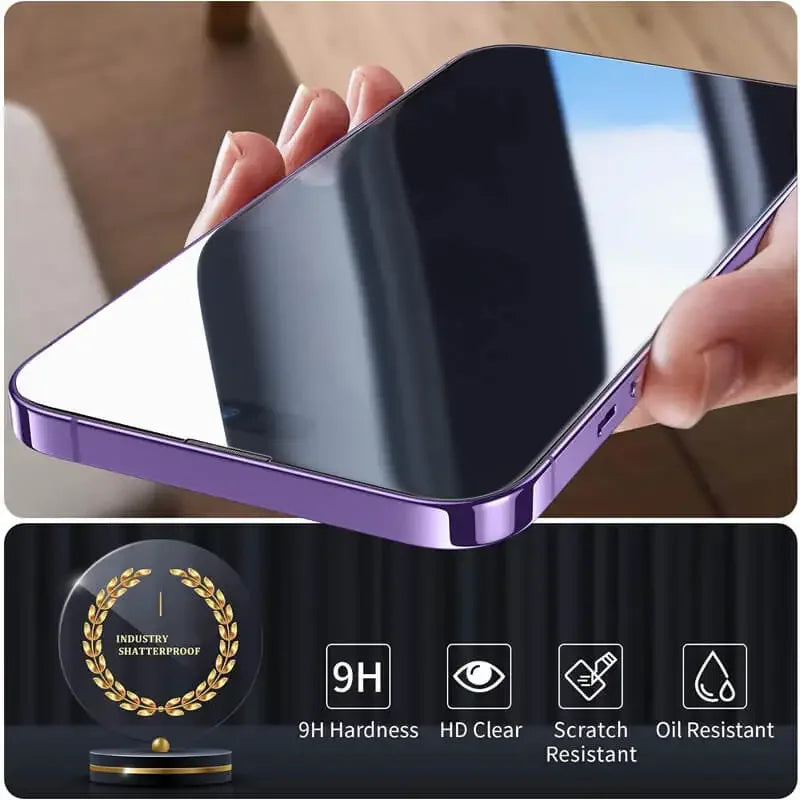 Tempered Glass for iPhone 14 Pro 15 16 17 13 12 11 pro max screen protector for iphone 15 pro mica for iphone 13 14 pro glass - Luvia