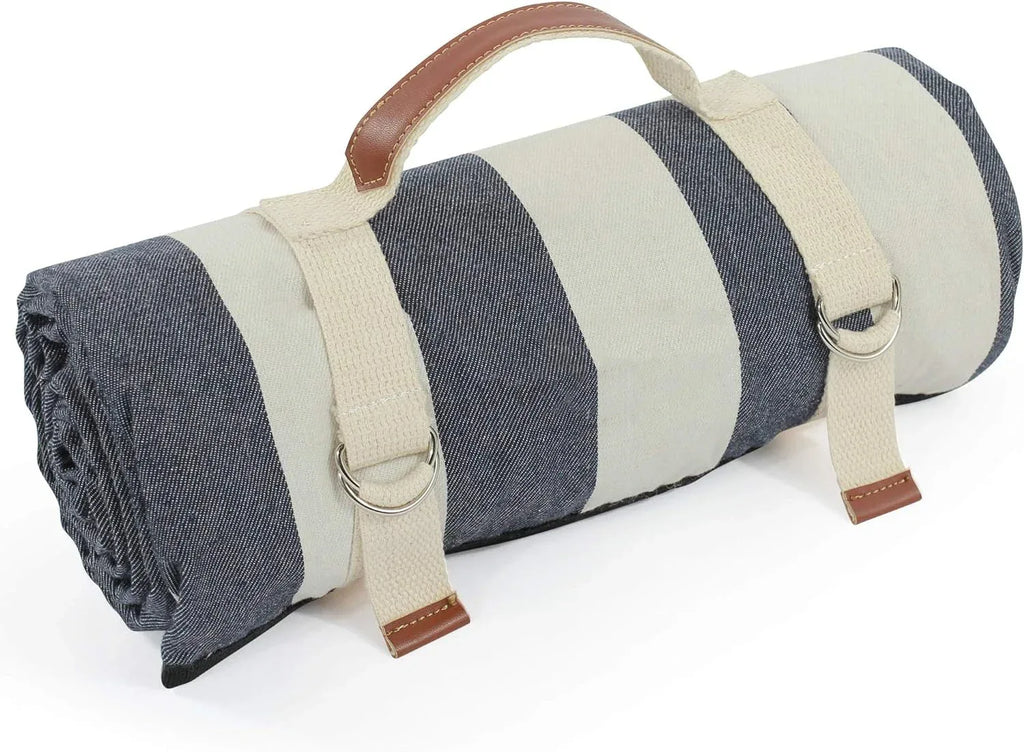 Waterproof Picnic Blanket Portable with Carry Strap for Beach Mat or Family Outdoor Camping Party - Luvia