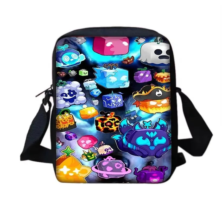 Child School Cartoon Blox Fruits Backpack With Shoulder Bag Pencil Bags School Bags for Boys Girls Best Gift
