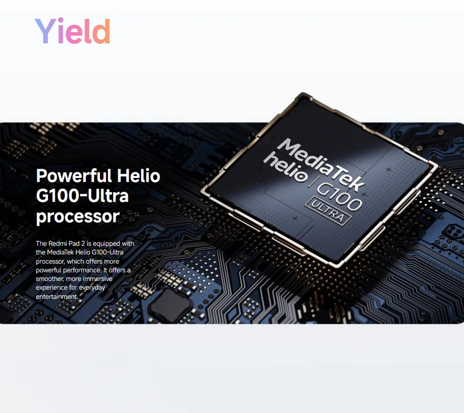 Xiaomi Redmi Pad 2 WIFI,11 ",90Hz,MediaTek Helio G100-Ultra,8MP Caméra,9000 mAh