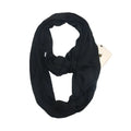 Women Infinity Loop Scarf with Hidden Zipper Pocket Travel Scarf Solid Color Neck Wrap Suitable for Daily Traveling Storage - Luvia