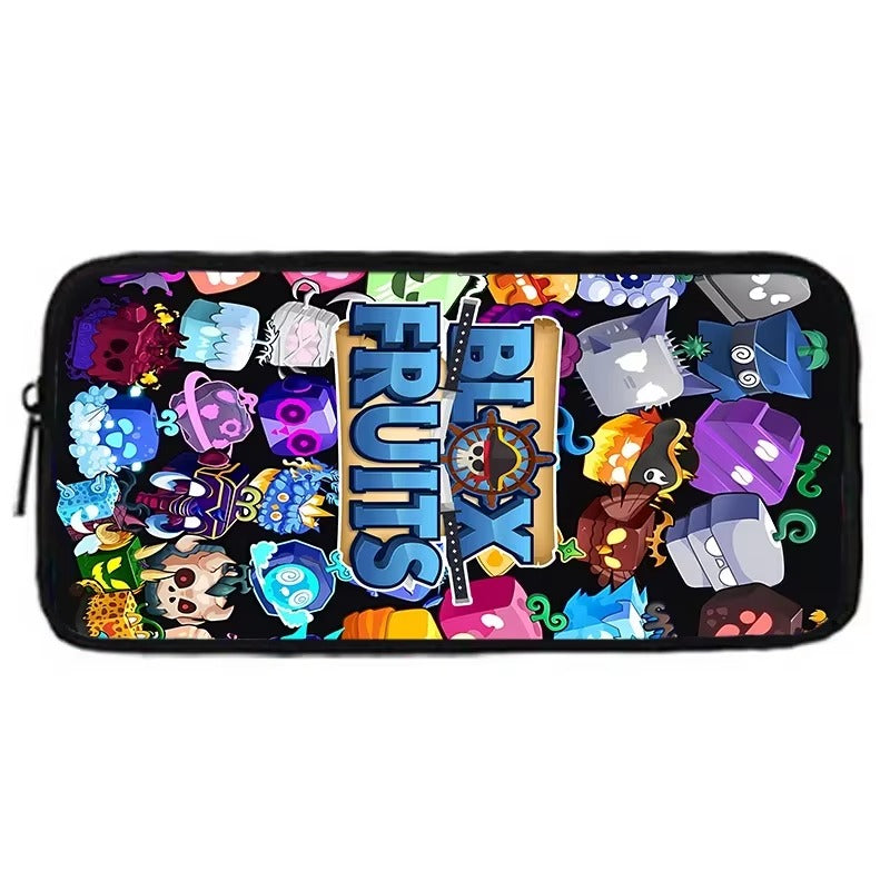 Child School Cartoon Blox Fruits Backpack With Shoulder Bag Pencil Bags School Bags for Boys Girls Best Gift
