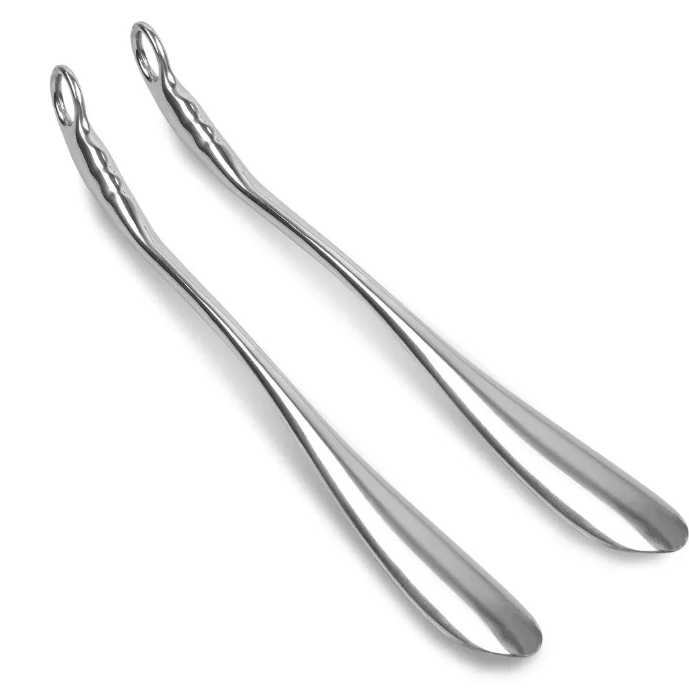 Professional Metal ShoeHorns Long Handle 52cm Length Alloy For Convenient Wearing Shoes Horn Leather High Heel Hanging Spoon - Luvia