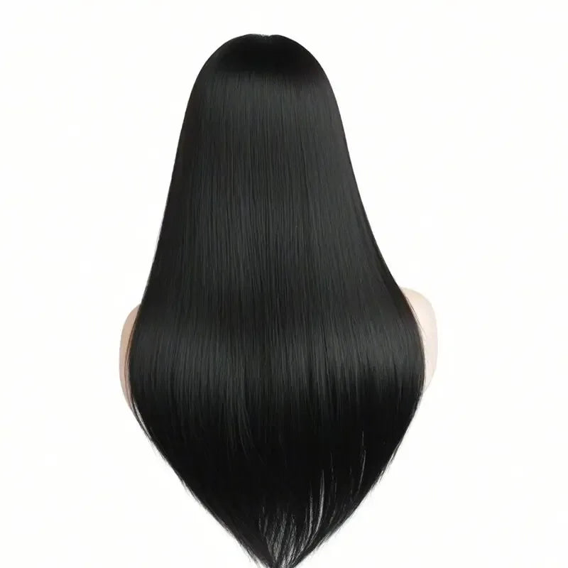 Elegant Long Straight Wig For Women - Heat Resistant Synthetic Hair For Cosplay & Halloween - Luvia