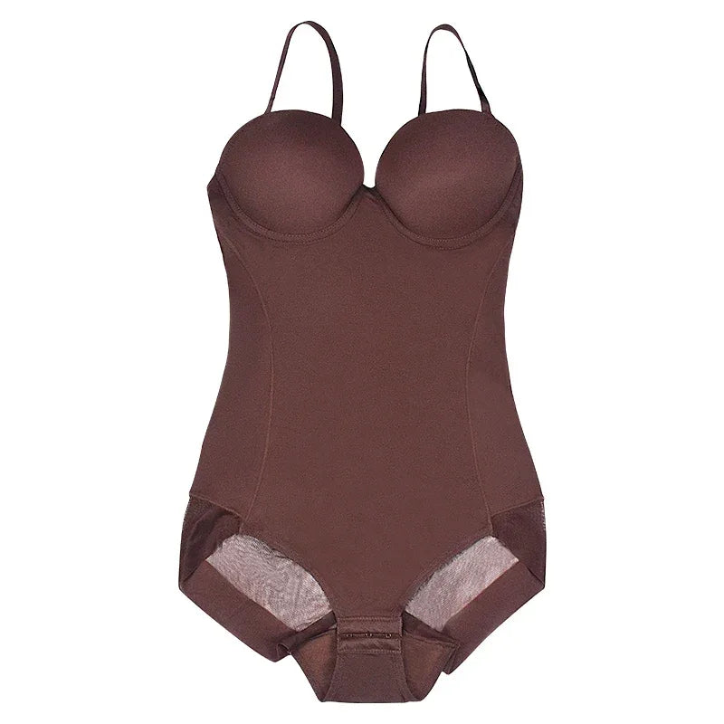 Bodysuit Women Shapewear Body Shaper With Cup Compression Bodies Belly Sheath Waist Trainer Reductive Slimming Underwear - Luvia