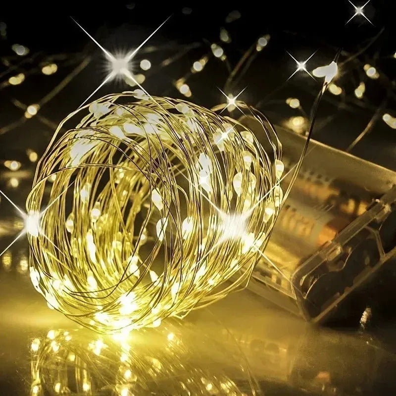 Fairy Light String Led Copper Wire String Light 1/2/3/5/10/30M USB/Battery Powered For Bedroom Garden Party Wedding Decoration - Luvia