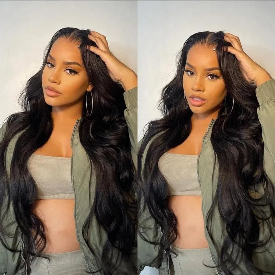 Body Wave Human Hair Wigs 100% Human Hair Quality 13X6 Hd Lace Frontal Wig 250 Density Brazilian Original 40Inch Lace Front Wigs - Luvia