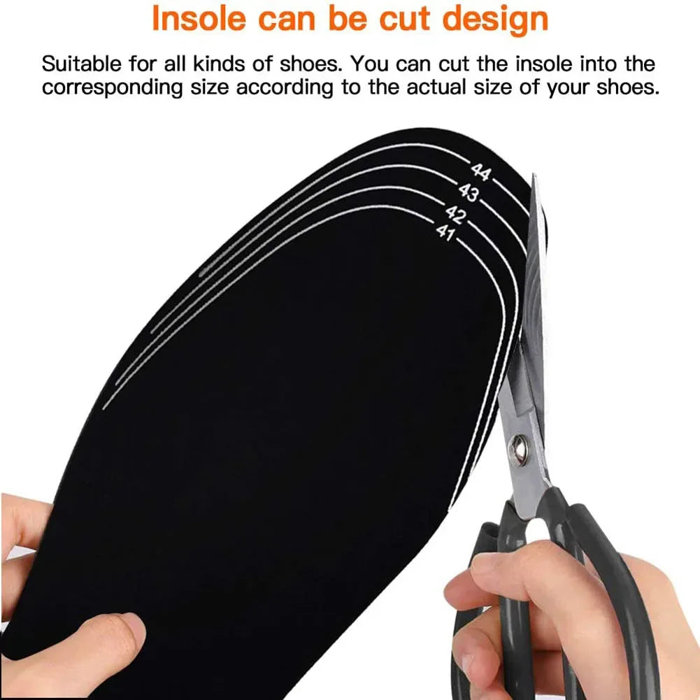 USB Rechargeable Heated Insoles Size 35-46 DIY Customizable Electric Heated Shoes Pad for Outdoor Skiing Winter Foot Warmers - Luvia