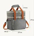 Insulated Lunch Bag|Leak-proof polyester cooler tote with PVC lining|Adjustable shoulder strap and side mesh pockets. - Luvia