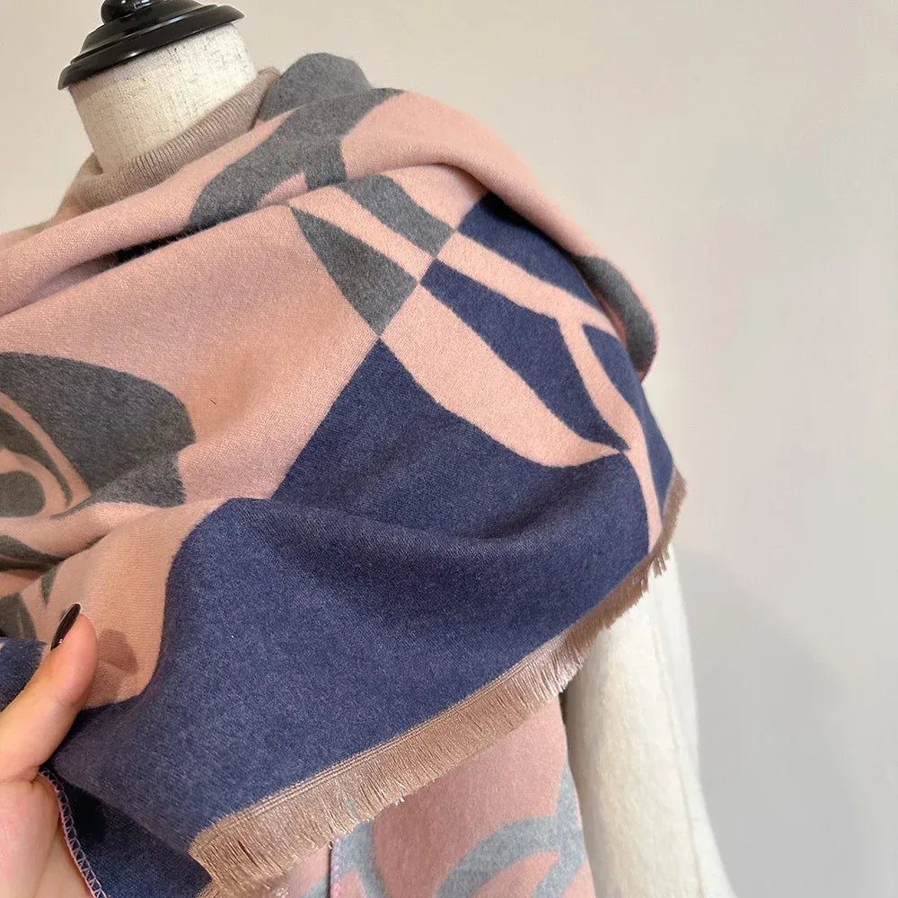 Cashmere Scarf for Women Thick Warm Winter Blanket Brand Female Luxury Quality Shawl Wrap Bufanda 2024 Poncho Echarpe Pashmina - Luvia